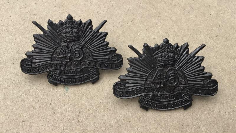 1930-42 46th Bn Collar Badges