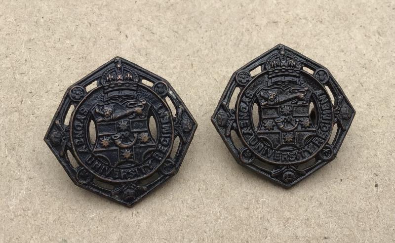 1930-42 Sydney University Regt Collar Badges