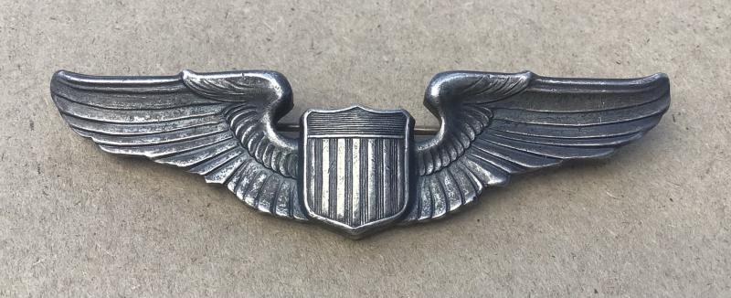 US WW2 Army Air Force Sterling Silver Pilots Wings