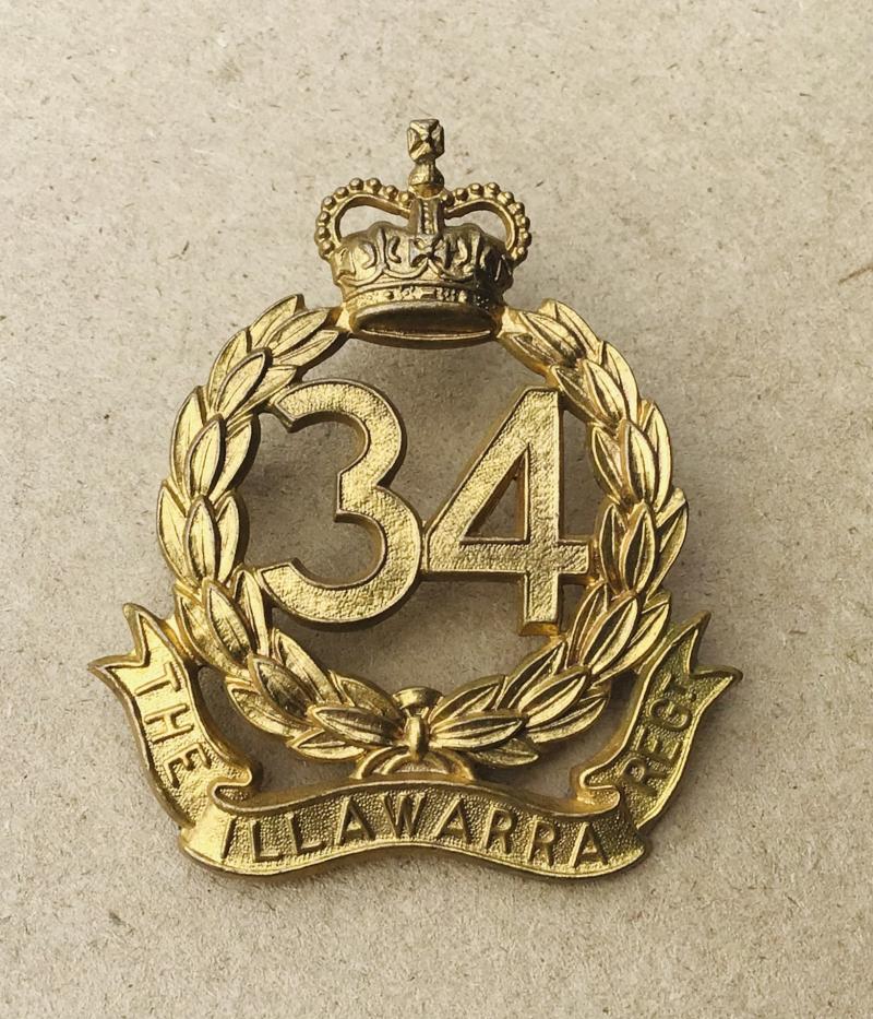 1953-60 34th Infantry Battalion Hat Badge
