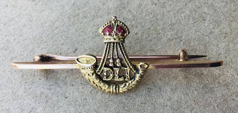 WW1 9ct Gold Durham Light Infantry Sweetheart Brooch
