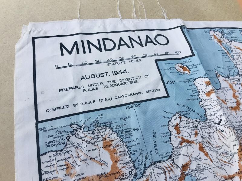 WW2 RAAF Marked Silk Escape and Evasion Map