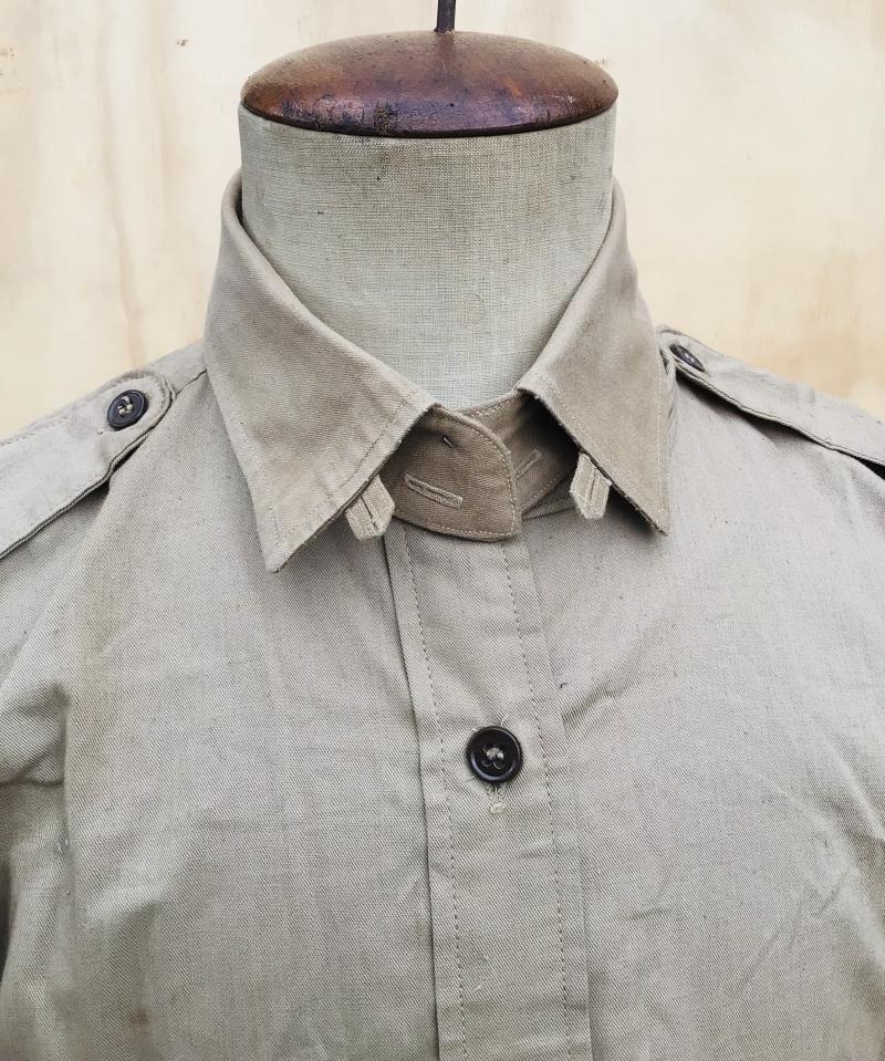 Australia WW2 Named Army Officers Khaki Cotton Collared Shirt