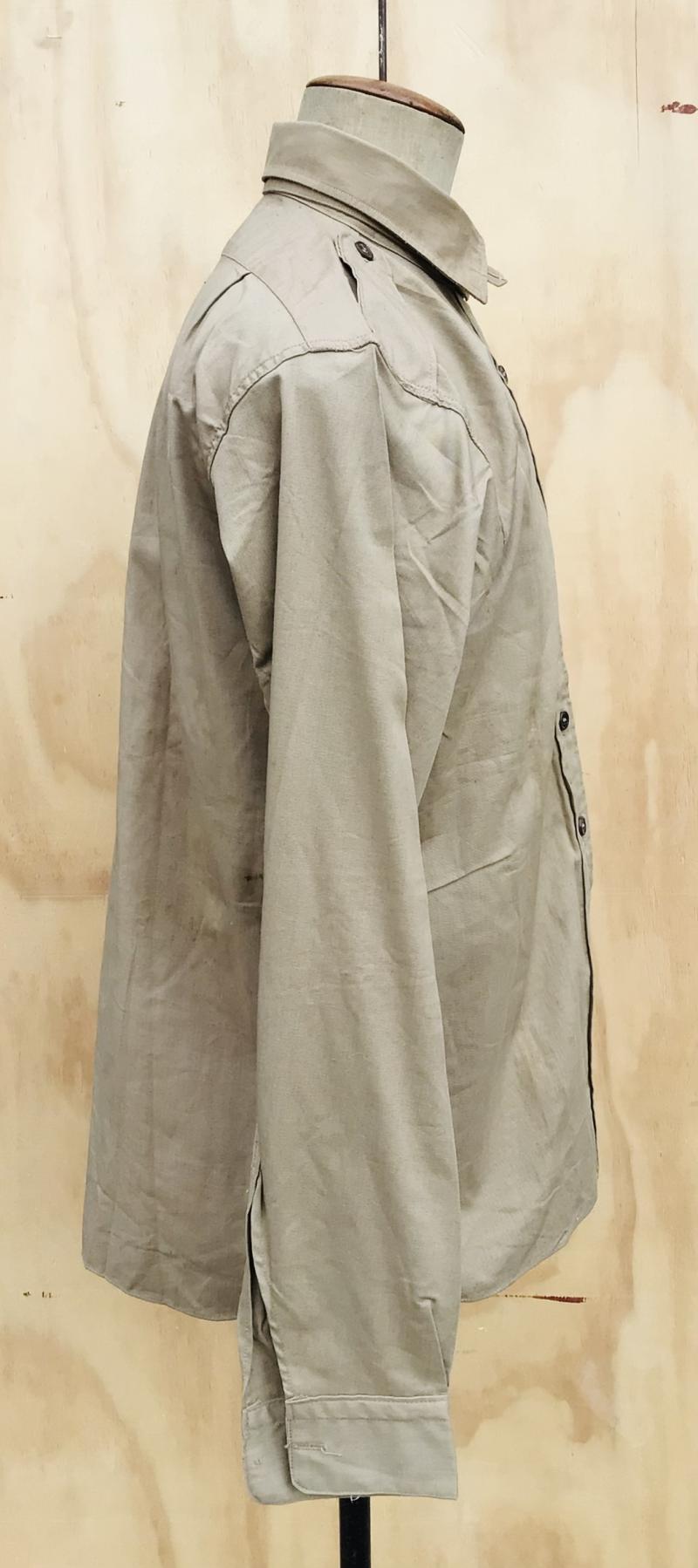 Australia WW2 Named Army Officers Khaki Cotton Collared Shirt