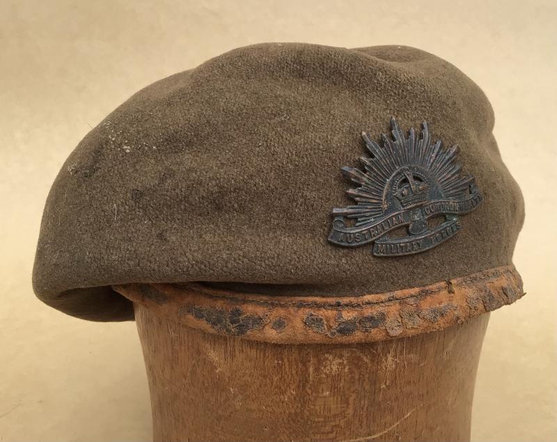 Australia WW2 Army Khaki Wool Beret