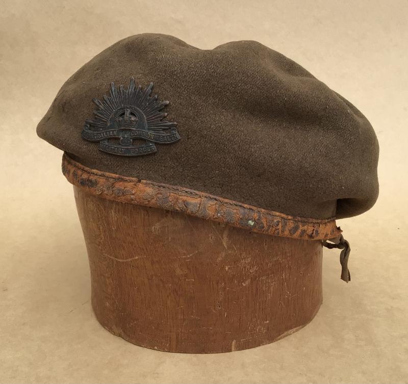 Australia WW2 Army Khaki Wool Beret