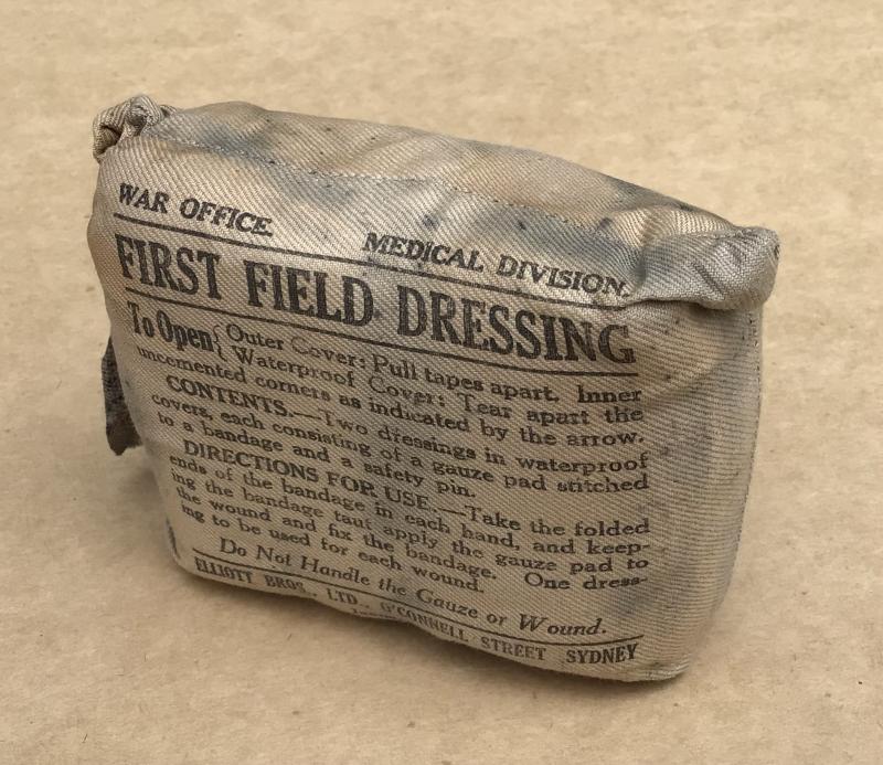 Rare WW1 Australian Field Dressing Dated 1916.