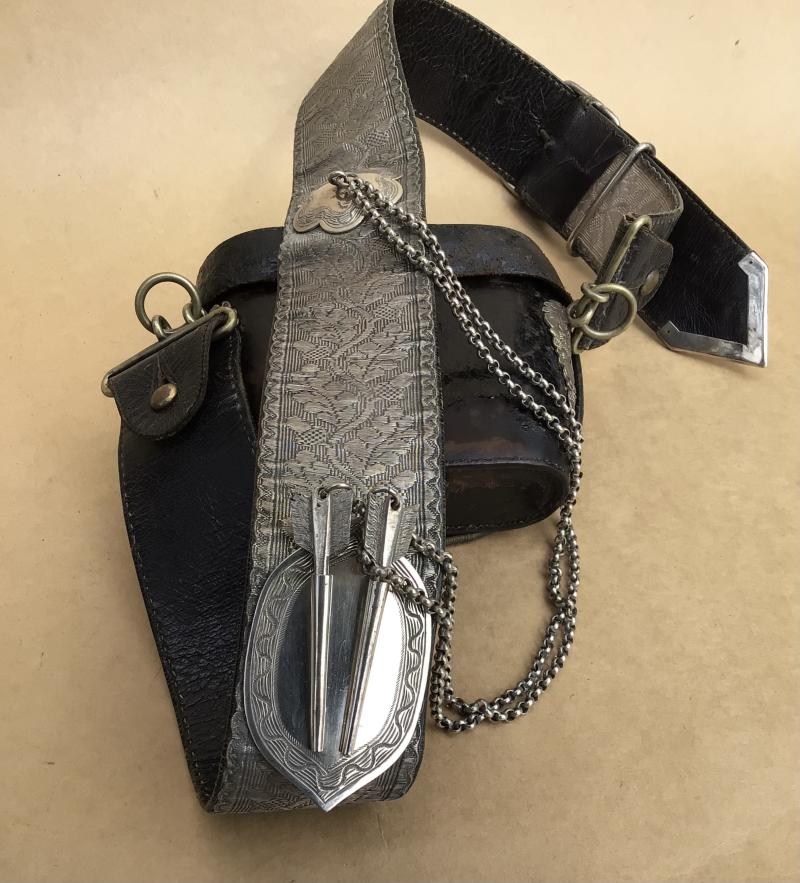 Australian Pre-Federation Volunteer Officers Cross Belt and Binocular Pouch