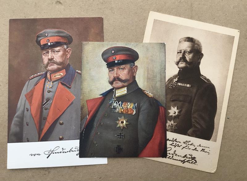 WW1 Imperial German Hindenburg Postcards