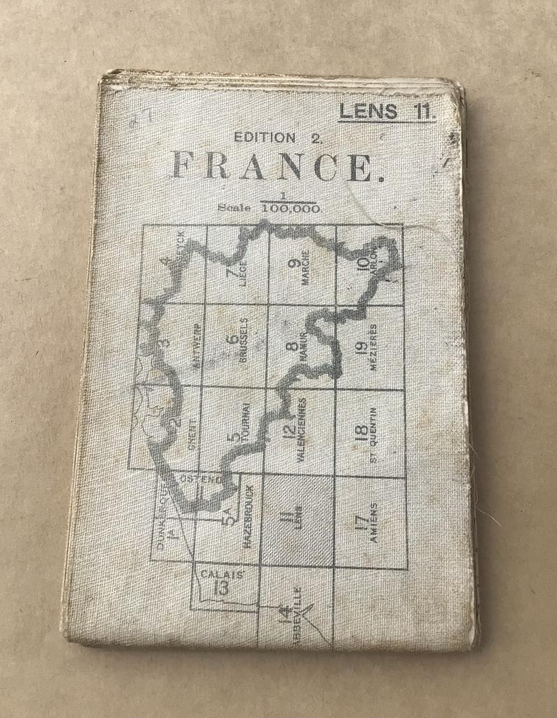 British WW1 1916 Dated Military Map of Lens.