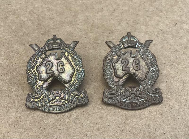 1930-42 26th Battalion Collar Badges
