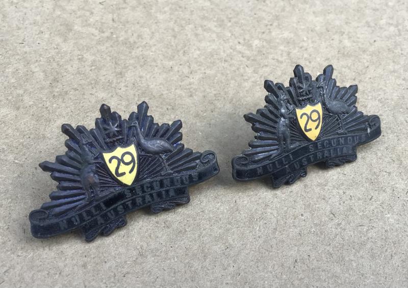 1930-42 29th Infantry Battalion Collar Badges