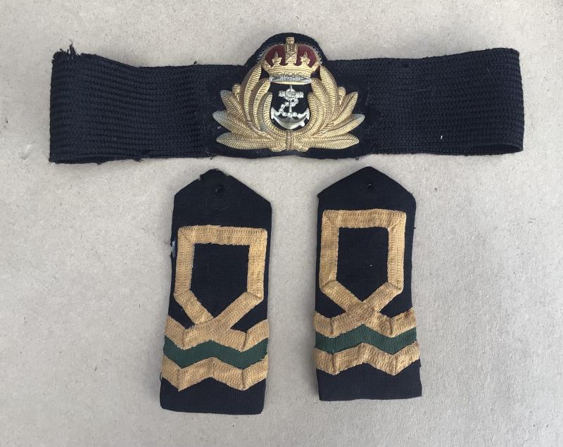 WW2 RAN Intelligence Officers Hat and Shoulder Insignia