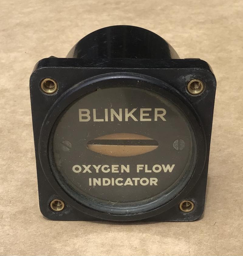 US WW2 Original WWII aircraft oxygen flow indicator gauge.