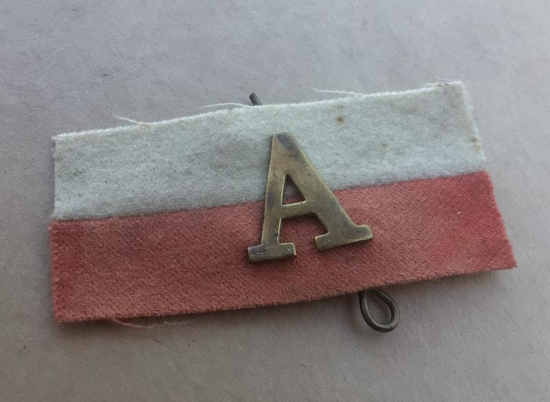 WW1 8th Infantry Battalion Colour Patch with ANZAC “A”.