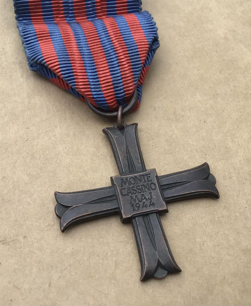 Polish WW2 Monte Cassino Cross- officially numbered