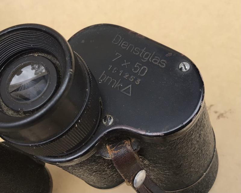 Original German WWII 7x50 Binoculars (Dienstglas) and Case 1943