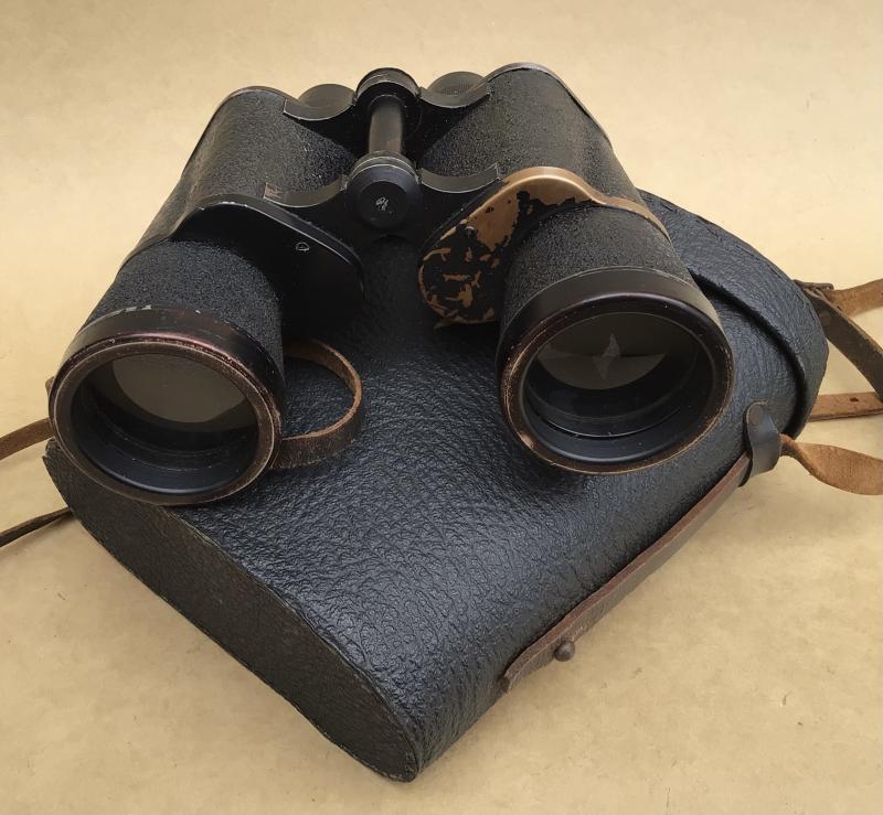 Original German WWII 7x50 Binoculars (Dienstglas) and Case 1943