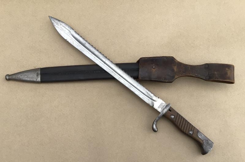 German WW1 M98/95 Sawback “Butcher” Bayonet - 1915