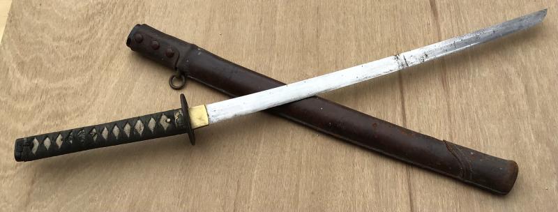 Japan WW2 A Signed Edo Period Army Officers Wakizashi Sword  - PART 2