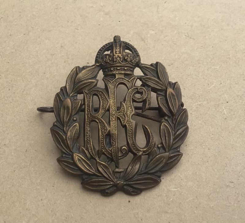 British WW1 RFC Other Ranks Hat Badge