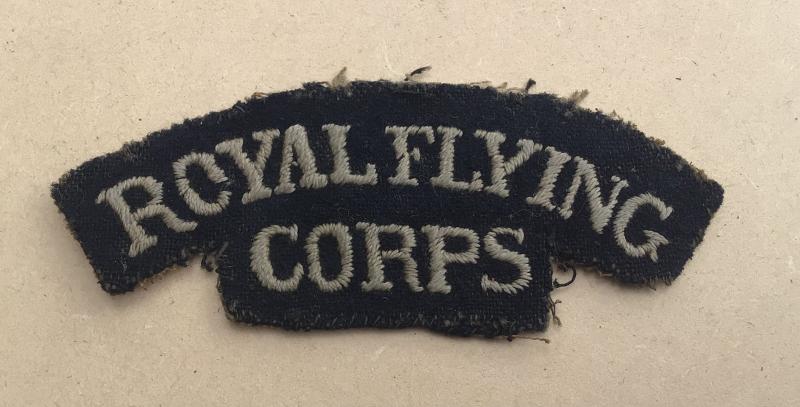 British WW1 Royal Flying Corps Cloth Shoulder Title
