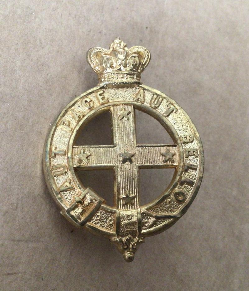 Pre Fed Victorian Military Forces Hat/Glengarry Badge  c.1884-1902