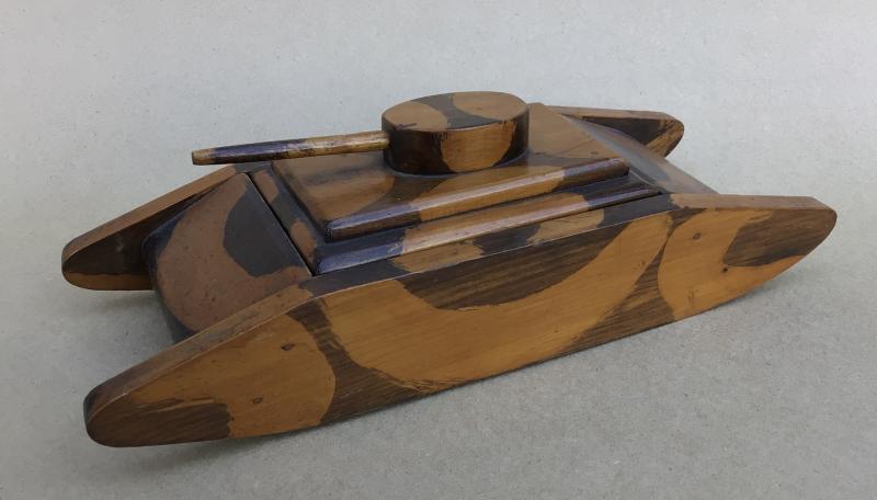 WW2 Trench Art Tank Jewelry Box -Possibly POW Made